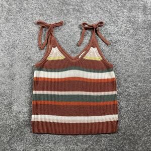 Madewell Sweater Tank Top Womens Small Knit Stripe Tie Strap Grandfield